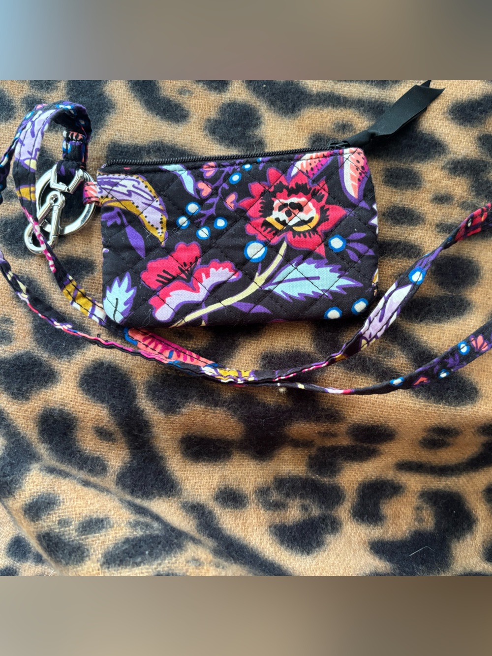 Vera Bradley Floral Quilted Crossbody Wristlet - Purple Multicolor